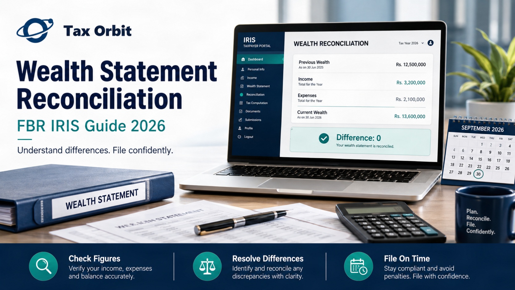 FBR IRIS wealth statement reconciliation guide for Pakistan tax return 2026